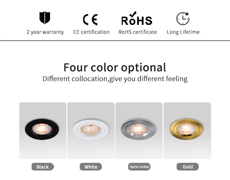 Golden Fixed Recessed Downlights 70mm Cut Out 2 Year Warranty
