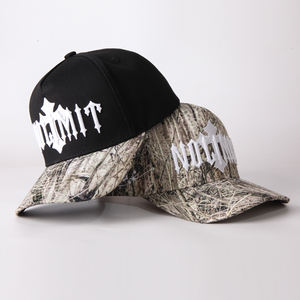 באיכות גבוהה קלאסי שני טון קאמו כובע הסוואה כובע מסגרת עץ אמיתי קאמו 5 פנל רקמה כובעים פנל כובעים מותאמים אישית - Product Image 2