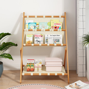 Bamboo Double Tier Coat <b>Rack</b> Foldable Standing Clothing Organizer Bedroom Storage <b>Rack</b> For Kids And Baby <b>Clothes</b> - Product Image 4