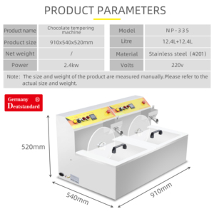 Thương mại điện 12.5l + 12.5l hai đầu Snack máy 220V/110V nhà máy bán hàng trực tiếp sô cô la ủ Maker - Product Image 4
