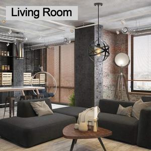Industrial Metal Spherical Pendant <strong>Light</strong> <strong>Rustic</strong> Chandelier Vintage Hanging Cage Globe Ceiling <strong>Light</strong> <strong>Fixture</strong> - Product Image 3