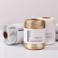 200g 1mm fil d'or enveloppé de noyau bricolage fil de sac tissé à la main