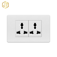 Enchufe de Pared Universal de 6 Pines Multicolor de 16A 250V de Montaje Superficial con 2 Tomas de Corriente CA