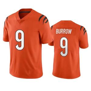 Kaus Jersey permainan sepak bola pria ukuran Plus 9 Joe Burrow 1Ja'Marr memburu <span class=keywords><strong>2</strong></span> McPherson Amerika kaus desain jahitan berongga - Product Image 3
