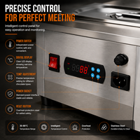 Machine à faire fondre le chocolat en acier inoxydable Cucina, grande capacité, usage commercial, chauffe-chocolat électrique