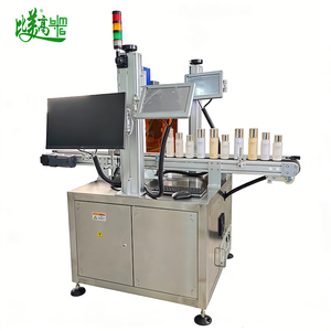 Équipement de marquage laser UV à deux têtes pour bouteilles d'emballage cosmétique, solution de marquage anti-contrefaçon avec code matriciel <span class=keywords><strong>et</strong></span> convoyeur servo - Product Image 2