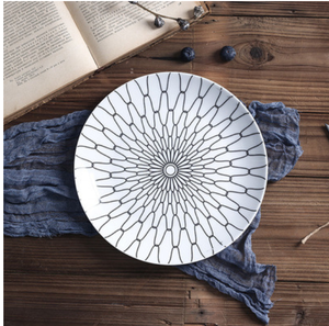 Plaque ronde en céramique à motif de pâtes, de Style marocain, 8 pouces, assiette de service bon marché pour restaurant - Product Image 4