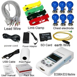 Moniteur <span class=keywords><strong>Holter</strong></span> ECG vétérinaire portable JYTOP ECG90A-VET, appareil <span class=keywords><strong>EKG</strong></span> 12 pistes avec batterie rechargeable et connexion PC pour animaux - Product Image 3
