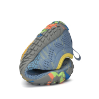 Chaussures de trail minimalistes pour enfants garçons et filles, légères, avec semelle intermédiaire en caoutchouc souple, tige en tissu extensible et doublure en maille