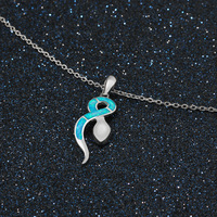 Collier pendentif serpent du zodiaque animal créatif chaîne de clavicule opale en forme de serpent en argent sterling 925 pour cadeaux d'anniversaire