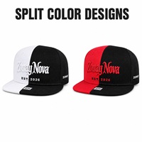 Gorras Snapback Personalizadas Zomay Nova al por Mayor, Gorras de 6 Paneles con Visera Plana, Bordado 3D en Relieve, Color Combinado, Estilo Urbano, Fábrica OEM