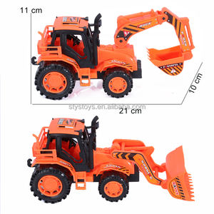 Clásicos Inercial <span class=keywords><strong>Bulldozer</strong></span> Camión Juguetes Plástico Fricción Powered Juguete Excavadora Camión - Product Image 6