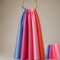 Tissu en satin imitation soie ultra-doux, uni, en polyester, pour la literie, les taies d'oreiller et les rideaux