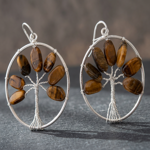 Pendentif Arbre de Vie en Métal et Pierres Précieuses, Pendentifs et Breloques de Mode pour la Guérison par les Cristaux, Pendentif de Guérison des Chakras à Vendre - Product Image 6