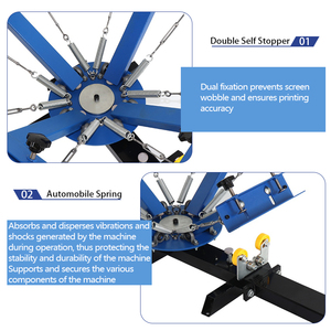 Bộ dụng cụ in lụa tự làm DELIOU 4 màu 1 trạm, thiết bị in đa màu cho nhãn, thẻ, giấy - Product Image 4