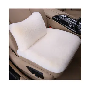 Comfortable Velvet Car Seat Cover Using in Winter Front Seat with Waist Pillow Car Seat Cushion Warming Plush