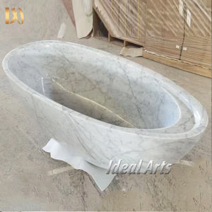 Luxo Preto Pedra De Mármore Natural Banheira Autônoma Moderna Banheira De Imersão Oval para Villa Hotel Spa e Banheiro Design - Product Image 3