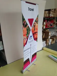 Wholesale Custom Aluminum Roll Banners With Carrying Bag AdvertisingTrade Show Retractable Rollup Banner Stand