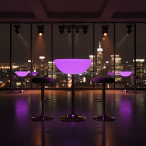 Mesas de Cóctel Iluminadas de Alta Gama del Fabricante, Mesa de Café con Carga USB para Terrazas Exteriores, Hoteles, Parques y Sótanos - Product Image 4