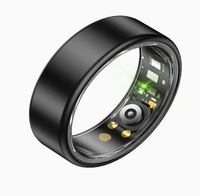 Bague connectée intelligente en alliage d'aluminium à surface mate pour la santé : moniteur de fréquence cardiaque, d'oxygène sanguin, de sommeil et podomètre sportif – Vente en gros