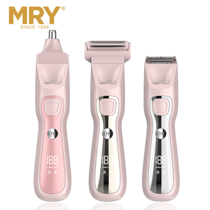 MRY <span class=keywords><strong>Mujer</strong></span> <span class=keywords><strong>Cuerpo</strong></span> Cara Depilación Mujeres Portátil Inalámbrico Mujeres Depilación Eléctrica Recortadora Señora Afeitadora Razor Bikini Trimmer - Product Image 4