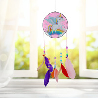 Peinture diamant thème carillon, attrapeur de soleil, bohème et dessins animés, en acrylique, 5d, Kit mosaïque suspendu, strass, décoration murale, à faire soi-même, cadeaux