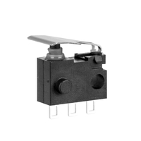 Micro-interrupteur étanche KANGERLE KW6-1A-10A SPDT à levier court IP67 0,1A 12VDC -10 à +60°C