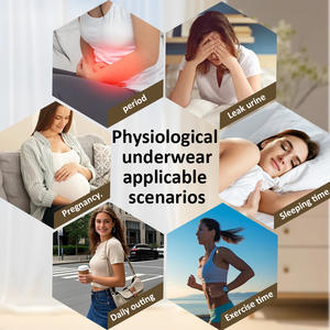 Mädchen Bikini Periodenunterwäsche, 4-lagig, Nahtlos, Unsichtbar, Auslaufsicher, Physiologische Unterhose, Menstruationshöschen - Product Image 4