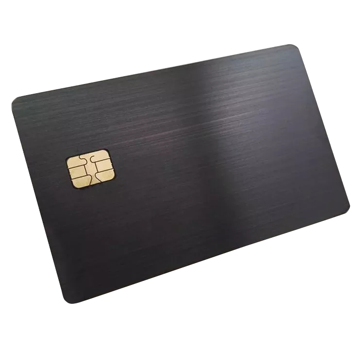 カスタムカード0.8mmブランクマットブラックメタルビザ