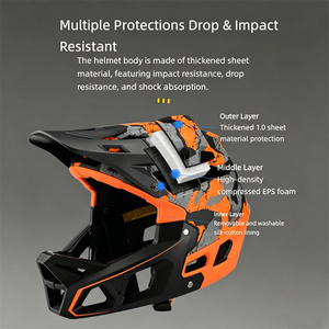 Casco Integral Personalizado para Descenso en Bicicleta de Montaña, Certificado por CPSC y CE |   Equipo Ligero para Carreras Todoterreno |   OEM ODM Profesional - Product Image 1