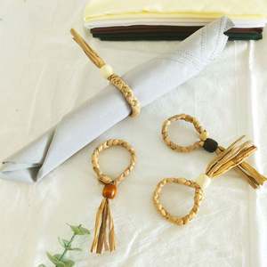 Hand Woven Crafts Banquet <b>Wedding</b> <b>Napkin</b> Ring Woven <b>Napkin</b> Ring - Product Image 2