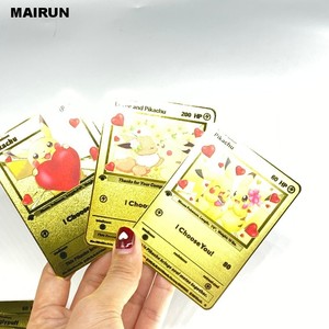 Cartas Coleccionables de Metal y Oro Personalizadas de Alta Calidad, Juego de Cartas de Colección Pikachu Poke Mon - Product Image 3