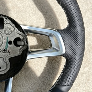 Volant de direction en cuir personnalisé argenté pour Volkswagen VW <span class=keywords><strong>Golf</strong></span> 6 7 MK7 GTI <span class=keywords><strong>GTD</strong></span> GTE Polo, vente directe d'usine - Product Image 4