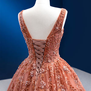 ชุดเดรสคอวีเว้าหลังของผู้หญิงชุดเดรสลูกไม้ปักลายปาร์ตี้ตอนเย็นของ222195 Jancember - Product Image 6