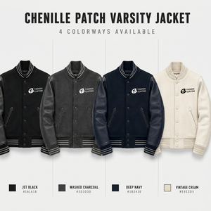 Manteau pull-over universitaire noir avec col et poignets côtelés, fermeture à boutons-pression, logo personnalisé, broderie ODM, hiver - Product Image 6