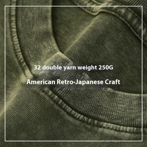 Xxxxxl camicie 2025 alla moda Vintage di alta qualità con colletto piccolo peso massimo in cotone a maniche corte <span class=keywords><strong>t</strong></span>-<span class=keywords><strong>shirt</strong></span> da uomo personalizzate - Product Image 4