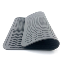Tapis de drainage en silicone antidérapant pour vaisselle, égouttoir à fruits et aliments, tapis de table pour cuisine - Grande Vente