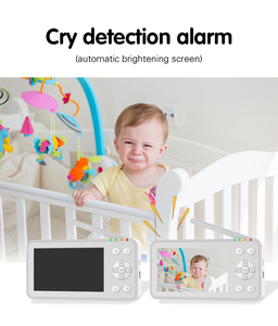 Babyphone intelligent avec visualisation à distance <span class=keywords><strong>sur</strong></span> téléphone, angle de vision réglable, adaptateur secteur Tuya, détection d'alarme CE, détection de pleurs - Product Image 2