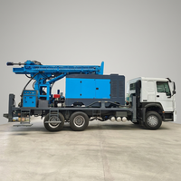 Foreuse hydraulique rotative haute performance de 600 m montée sur camion, alimentée au diesel, pour forage mobile de puits