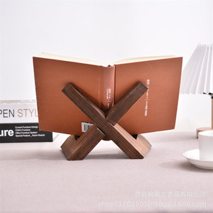 Wooden Recipe Shelf <b>Bookend</b> For Kitchen Desk Display Stand With Two Layers And Landmark Shape - Product Image 4