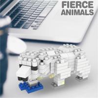 Mini-ensemble de blocs de construction animaux féroces, série de collection à assembler soi-même pour enfants et adultes, cadeau promotionnel en gros
