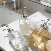 Luxuriöse Premium Klarglas-Shampoo-Flüssigseifenflasche OEM mit Pumpspender Farbig Lackierte Glasflaschen