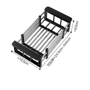 Évier de cuisine mettre baguettes évier au-dessus de l'évier égouttoir panier de vidange support de rangement rétractable - Product Image 5