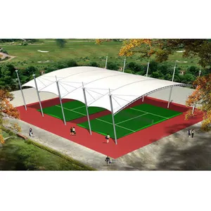 Factory customization Sports building roof Basketball Football Tennis Court shelter canopy Membrane structure tent for Sale