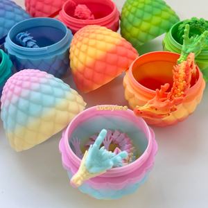 Estatuas de Dragón Chino Impresas <span class=keywords><strong>en</strong></span> 3D Luckykoo, Artesanías de <span class=keywords><strong>Huevo</strong></span> de Dragón Transformado, Juguetes y Regalos - Product Image 5