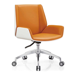Chaise de bureau classique au design exécutif moderne personnalisable, pivotante, en cuir PU, avec vérin à gaz, <span class=keywords><strong>base</strong></span> en aluminium, manuelle, pour E-Sports et usage familial - Product Image 1