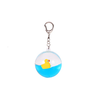 Pendentif rond en acrylique liquide scintillant avec personnage flottant vibrant, décoration sable mouvant, figurine personnalisable, impression de marque, cadeau