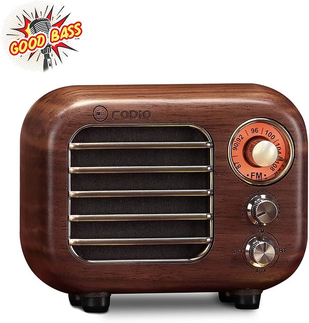 Christmas Gift Retro Wood Color Mp3 Player and Oem Small Retro Antique Classic Fm Radio