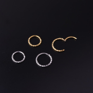 1,2x8/10mm <span class=keywords><strong>de</strong></span> acero inoxidable con bisagras segmento nariz anillo tachuelas chapado en <span class=keywords><strong>oro</strong></span> oreja cartílago Tragus Helix <span class=keywords><strong>labio</strong></span> <span class=keywords><strong>Piercing</strong></span> <span class=keywords><strong>para</strong></span> boda - Product Image 1