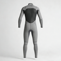 DIVESTAR Desain Khusus 4/3mm Neoprena Chest Zip Thermal Windproof Waterproof Long Sleeve Surfing Wetsuits Pria